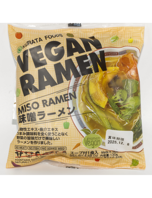 RAMEN INSTANTANÉS AU MISO VEGAN - KURATA SHOKUHIN - 130 G