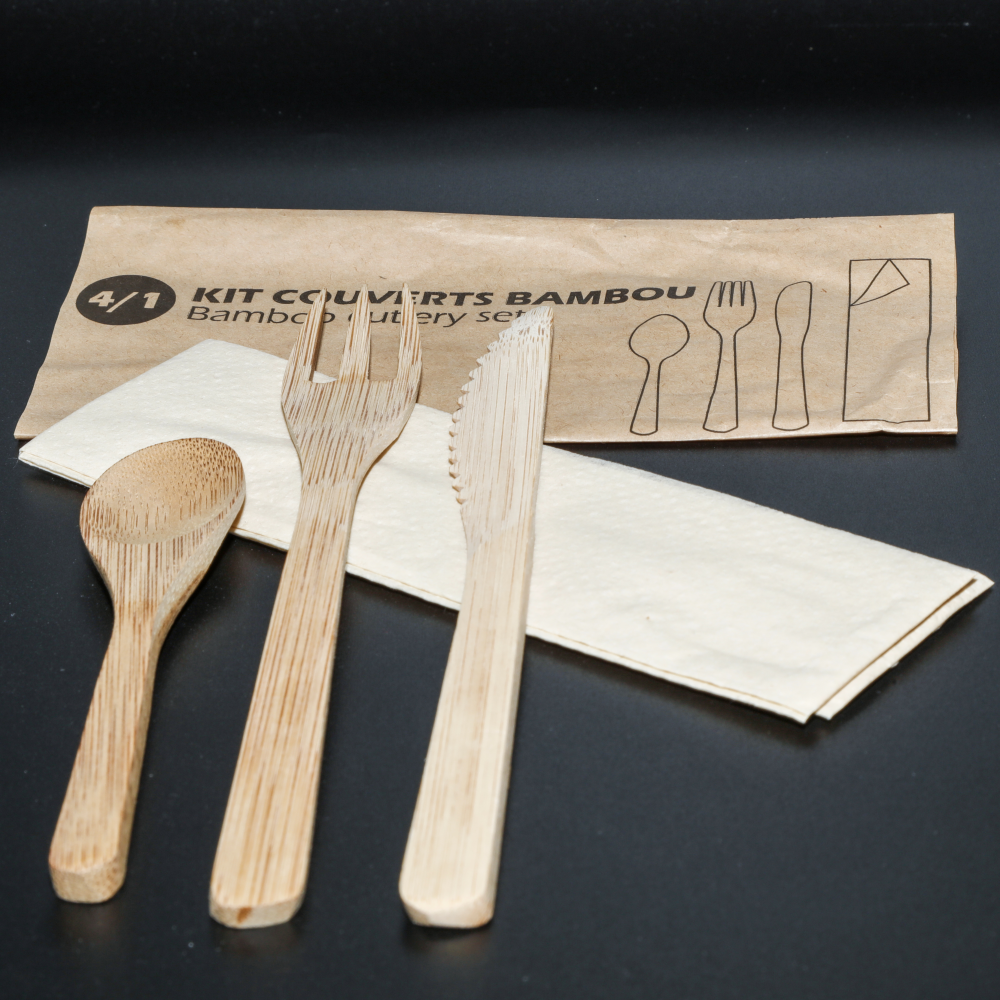 CUTLERY SET 4/1 BAMBOO 18.5 CM