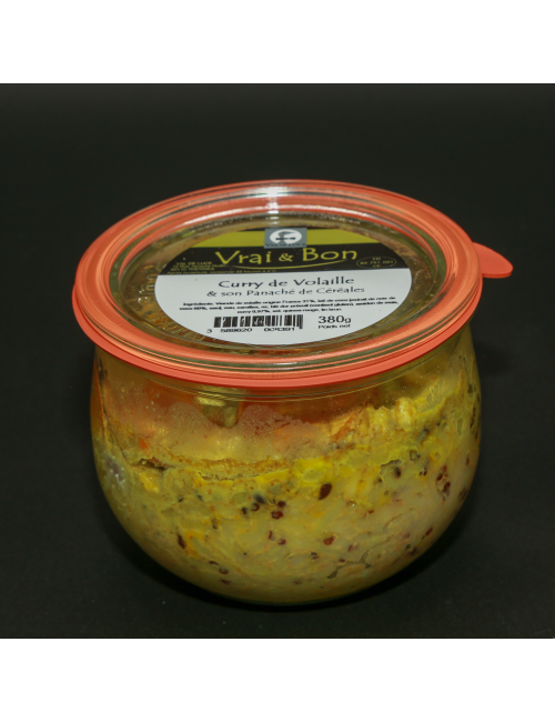 CURRY DE VOLAILLE et SON PANACHE DE CEREALES - 380 G
