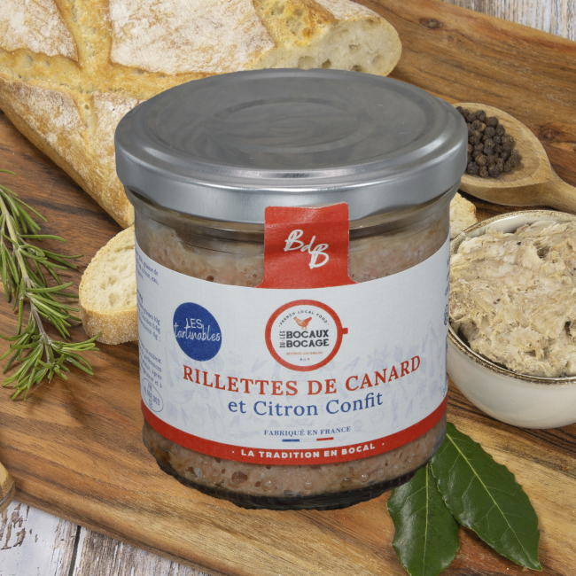 DUCK RILLETTES WITH CANDIED LEMON - 120 G