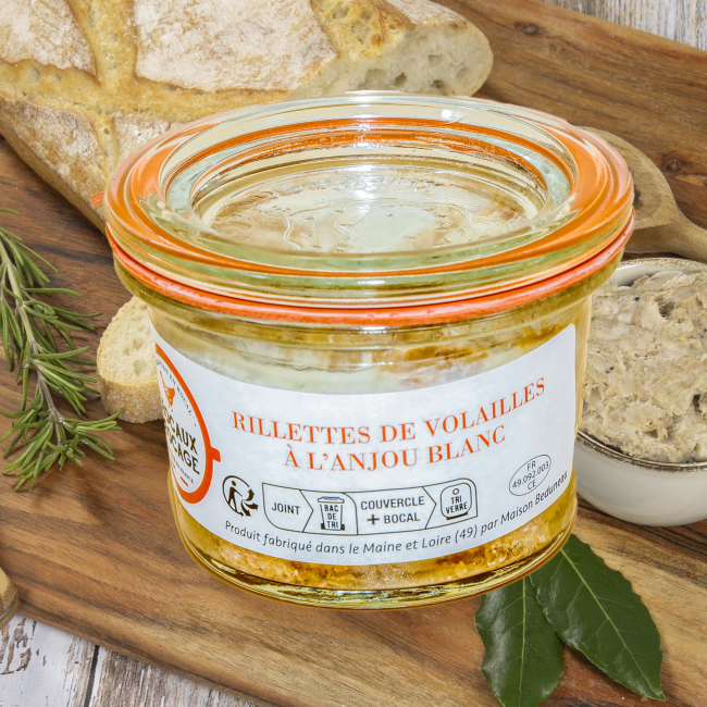 HÜHNERRILLETTE MIT ANJOU-WEISS - 60 G