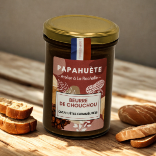CRUNCHY PEANUT BUTTER WITH DARK CHOCOLATE AND SEA SALT - PAPAHUETE