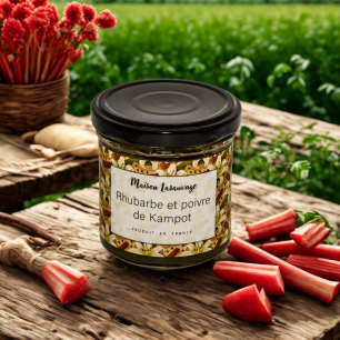 RHUBARB AND KAMPOT PEPPER JAM - MAISON LASAUVAGE - 160 G