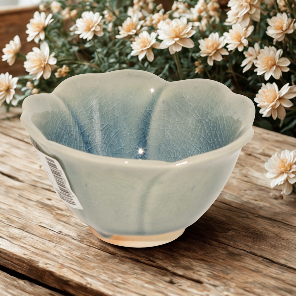 BOL A AMUSE BOUCHE FLEUR BLEUE CERAMIQUE SETOYAKI "SKY"
