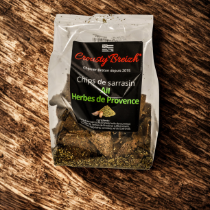 BUCHWEIZENCHIPS MIT KNOBLAUCH UND PROVENCE-KRÄUTERN - 100 G