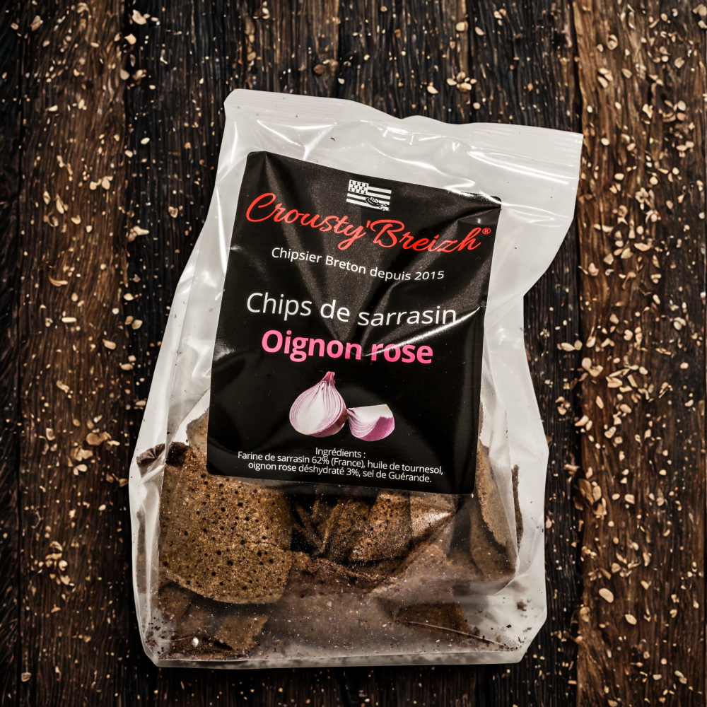 BUCKWHEAT CHIPS WITH PINK ONIONS - 100 G