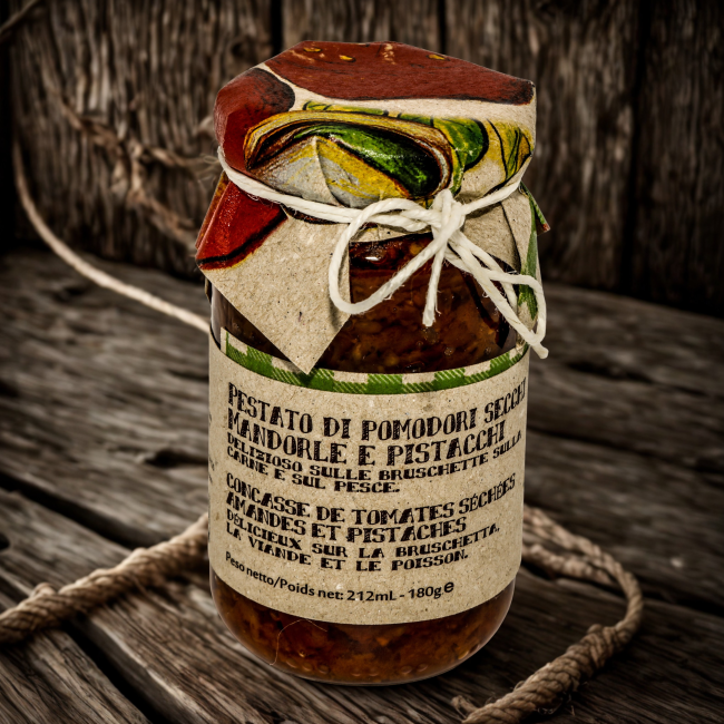 DRIED TOMATO PESTO WITH ALMONDS AND PISTACHIOS - ARTISANS OF