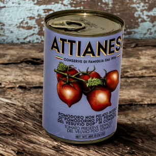 UNPEELED TOMATO CONSERVE OF POMODIDORINO DEL PIENNOLO DEL VESUVIUS