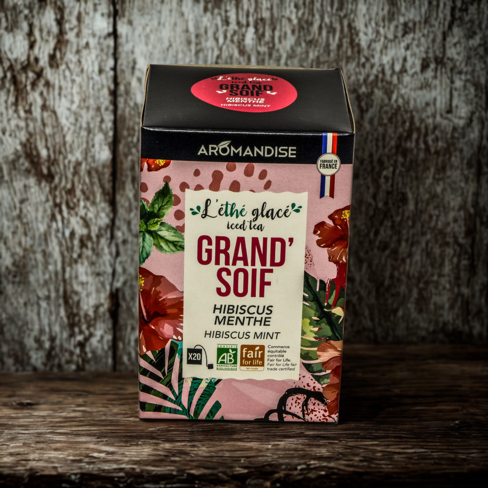 L'ETHE GLACE GRAND'SOIF BIO - 20 SACHETS - AROMANDISE - 40 G