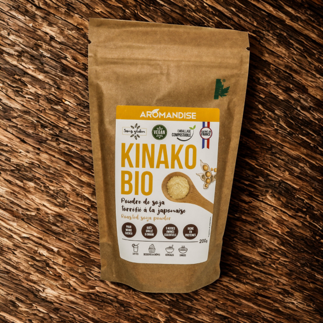 POUDRE DE KINAKO (SOJA TORREFIE) BIO - AROMANDISE - 200 G