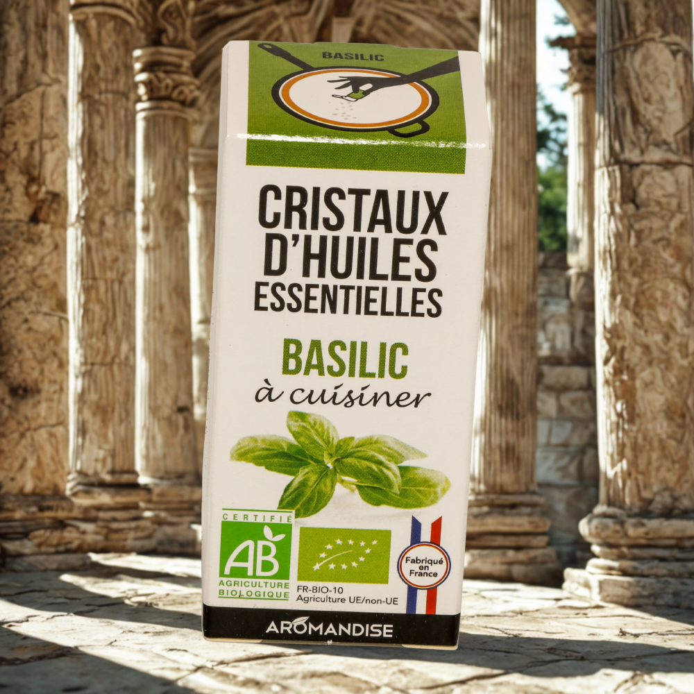 BIO-BASILIKUM-ÄTHERISCHE ÖL-KRISTALLE - AROMANDISE - 10 G