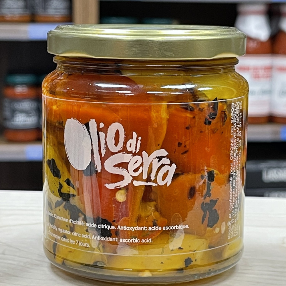 POIVRONS GRILLÉS DANS L'HUILE D'OLIVE - OLIO DI SERRA -280 G